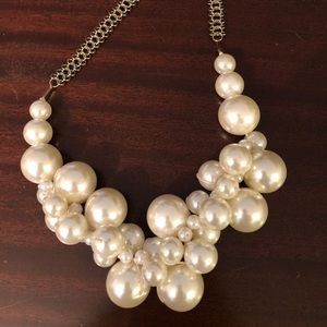 Faux over sized pearl necklace